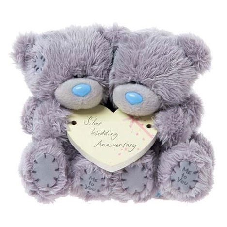 2 x 4" Silver Wedding Anniversary Me to You Bears £12.99
